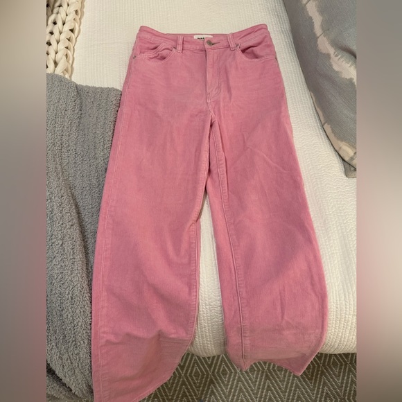 ROLLA’S pink corduroy original high rise straight jean - Picture 4 of 10